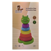                             BABU - Skládačka barevné kroužky - žába                        
