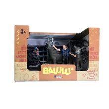                             BALULU - Herní set Pštros, Krocan nebo Osel s figurkou a ohradou, 4 druhy                        