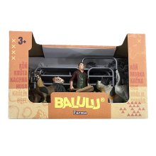                             BALULU - Herní set Drůbež a drobné zvířectvo s figurkou a ohradou, 3 druhy                        