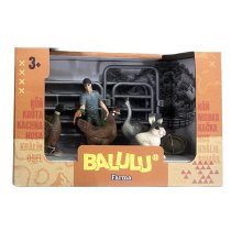                             BALULU - Herní set Drůbež a drobné zvířectvo s figurkou a ohradou, 3 druhy                        