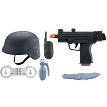                             POLICIE - Samopal s výbavou set 6 ks                        