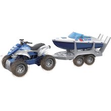                             CITY SERVICE CAR - 1:16 Čtyřkolka s přívěsem - motorový člun                        