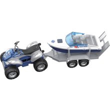                             CITY SERVICE CAR - 1:16 Čtyřkolka s přívěsem - motorový člun                        