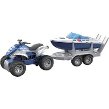                             CITY SERVICE CAR - 1:16 Čtyřkolka s přívěsem - motorový člun                        