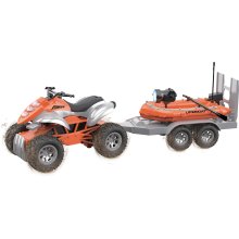                             CITY SERVICE CAR - 1:16 Čtyřkolka s přívěsem - nafukovací člun                        