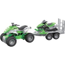                             CITY SERVICE CAR - 1:16 Čtyřkolka s přívěsem - sněžný skútr                        