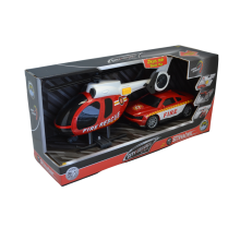                            CITY SERVICE CAR - 1:14 Hasiči set vrtulník + auto                        