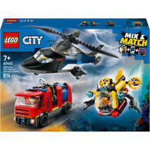                             LEGO® City 60462 Remix: Helikoptéra, hasičský vůz a ponorka                        