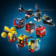                             LEGO® City 60462 Remix: Helikoptéra, hasičský vůz a ponorka                        