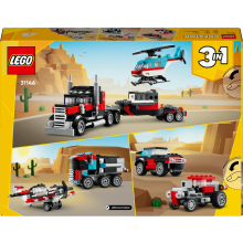                             LEGO® Creator 3 v 1 31146 Náklaďák s plochou korbou a helikoptéra                        