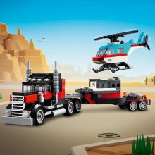                             LEGO® Creator 3 v 1 31146 Náklaďák s plochou korbou a helikoptéra                        