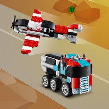                             LEGO® Creator 3 v 1 31146 Náklaďák s plochou korbou a helikoptéra                        