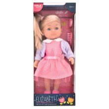                             Dolls World - Módní panenka Elizabeth blondýnka s doplňky 36 cm                        