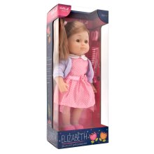                             Dolls World - Módní panenka Elizabeth brunetka s doplňky 36 cm                        