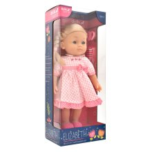                             Dolls World - Módní panenka Elizabeth blondýnka s copánky a doplňky 36 cm                        