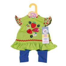                             Dolly Moda Šatičky a legíny s jahůdkami, 43 cm                        