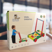                             BABU - Vozík velký s kostkami                        