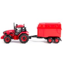                             Traktor Belarus s přívěsem pro živá zvířata 37 cm                        