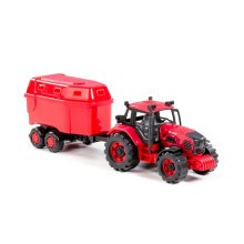                             Traktor Belarus s přívěsem pro živá zvířata 37 cm                        