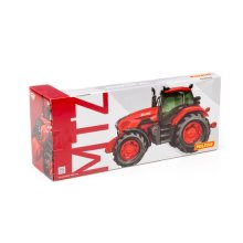                             Traktor Belarus s přívěsem pro živá zvířata 37 cm                        