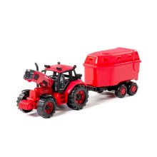                             Traktor Belarus s přívěsem pro živá zvířata 37 cm                        