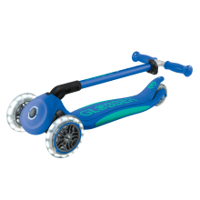                             Globber Dětská tříkolová koloběžka Primo Foldable Plus- svítící kola - modrá                        