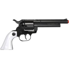                             Kovbojský revolver kovový černý 12 ran                        