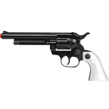                             Kovbojský revolver kovový černý 12 ran                        