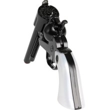                            Kovbojský revolver kovový černý 12 ran                        