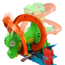                             Hot Wheels City T-rex útočí na hasičskou stanici                        