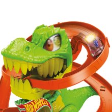                             Hot Wheels City T-rex útočí na hasičskou stanici                        