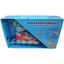                             Dětské kolečkové brusle - Modro-červené (vel. 30-33)                        