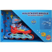                             Dětské kolečkové brusle - Modro-červené (vel. 30-33)                        