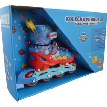                             Dětské kolečkové brusle - Modro-červené (vel. 30-33)                        