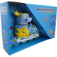                             Dětské kolečkové brusle - Modro-žluté (vel. 30-33)                        