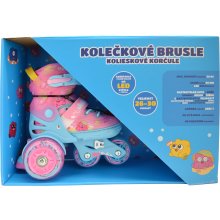                             Dětské svítící kolečkové brusle - Růžové (vel. 26-30)                        
