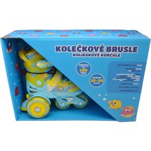                             Dětské svítící kolečkové brusle - Žluté (vel. 26-30)                        