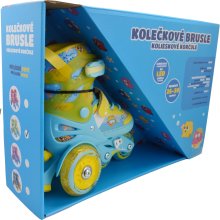                             Dětské svítící kolečkové brusle - Žluté (vel. 26-30)                        