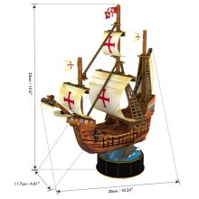                             CubicFun - Puzzle 3D Santa Maria - 93 dílků                        