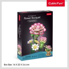                             CubicFun - Puzzle 3D Kytice karafiátů 134 dílků                        