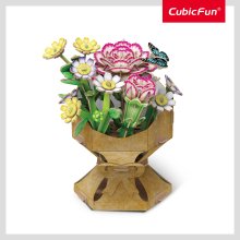                             CubicFun - Puzzle 3D Kytice karafiátů 134 dílků                        