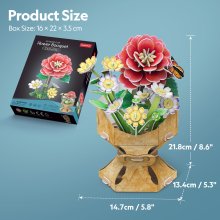                             CubicFun - Puzzle 3D Kytice z květů kamélií 109 dílků                        