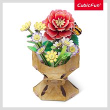                             CubicFun - Puzzle 3D Kytice z květů kamélií 109 dílků                        