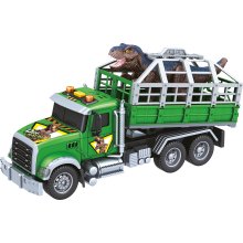                             CITY SERVICE CAR - 1:14 - Nákladní auto na přepravu dinosaurů (se zvukem, světly a dalšími funkcemi)                        