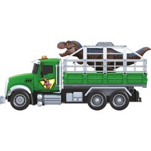                             CITY SERVICE CAR - 1:14 - Nákladní auto na přepravu dinosaurů (se zvukem, světly a dalšími funkcemi)                        