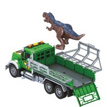                             CITY SERVICE CAR - 1:14 - Nákladní auto na přepravu dinosaurů (se zvukem, světly a dalšími funkcemi)                        