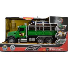                             CITY SERVICE CAR - 1:14 - Nákladní auto na přepravu dinosaurů (se zvukem, světly a dalšími funkcemi)                        