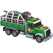                             CITY SERVICE CAR - 1:14 - Nákladní auto na přepravu dinosaurů (se zvukem, světly a dalšími funkcemi)                        