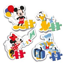                             Clementoni - Moje první puzzle 4v1 Mickey Mouse (3+6+9+12 dílků)                        