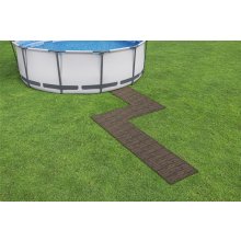                             BESTWAY 58712 - Ochranná podložka pod bazén 50 x 50 cm vzhled dřeva (palisandr)                        